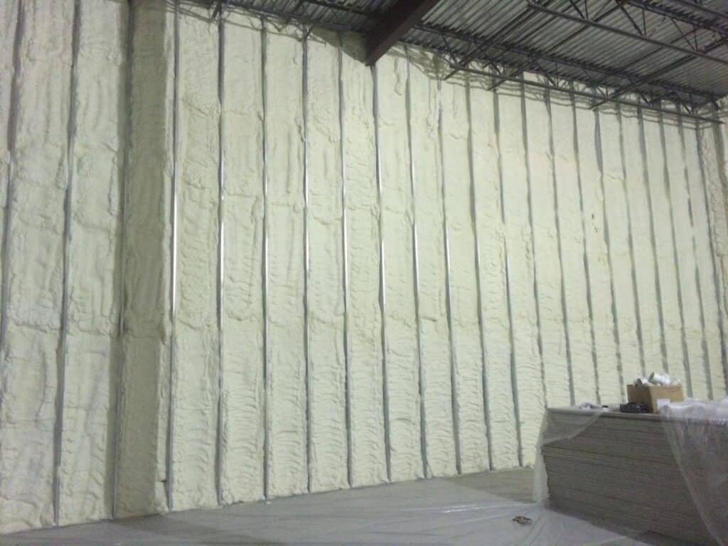 Ware House Wall Insulation Not Finished