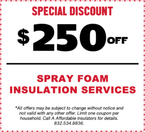 Spray Foam Insulation Coupon, $250 off!